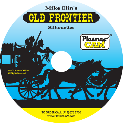 Art-Disc-PlasmaCAM-Old-Frontier-Stagecoach-Horse-Pioneer-Buffalo
